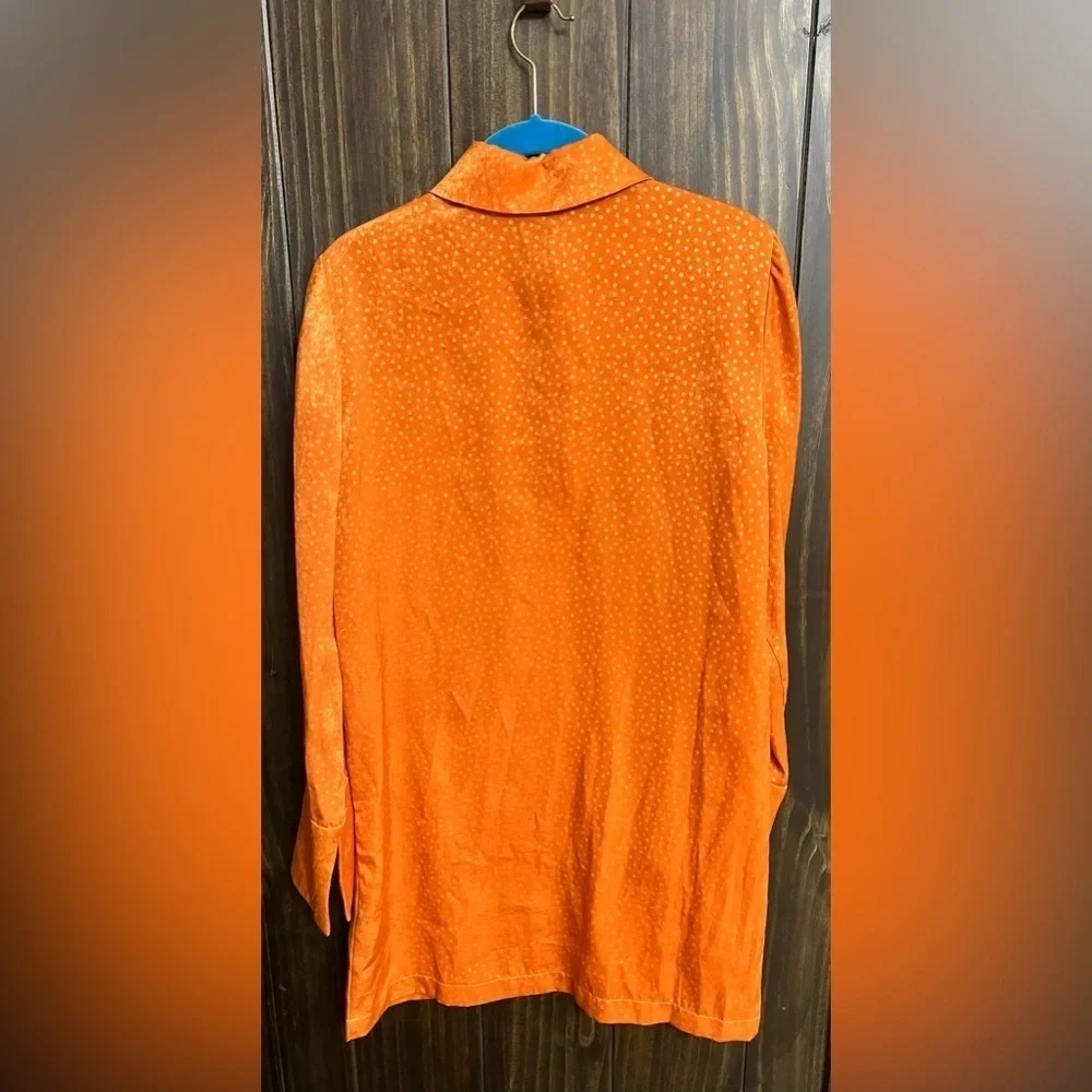 Wayf dress-Size: XS-Rusty Orange with buttons at the collar - Picture 13 of 14